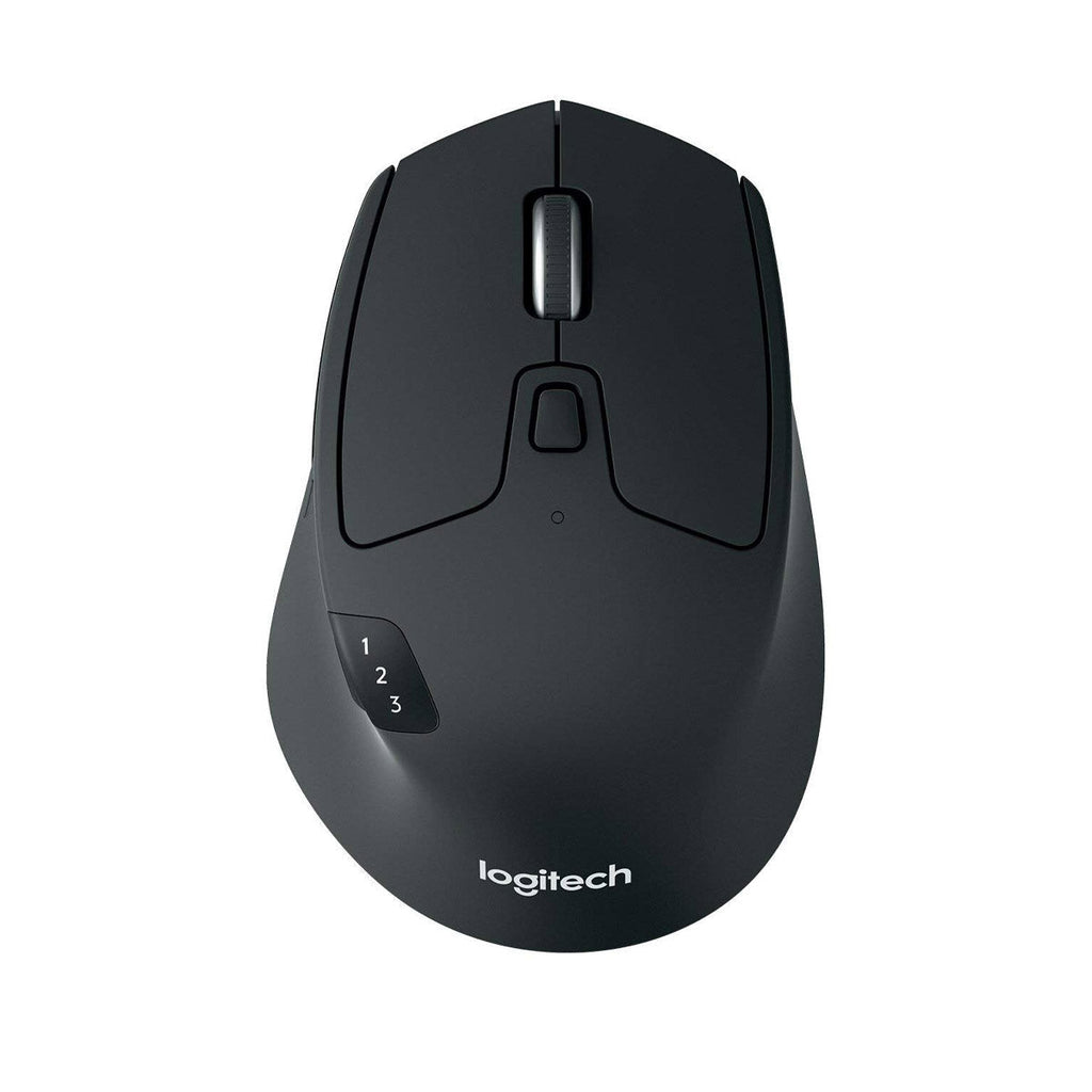 Logitech M720 Triathlon Multi-Device Optical 2.4 GHz Wireless Bluetooth Mouse - Black