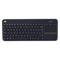 Logitech K400 Plus 2.4 GHz Wireless Keyboard with Built-in Touchpad - Black