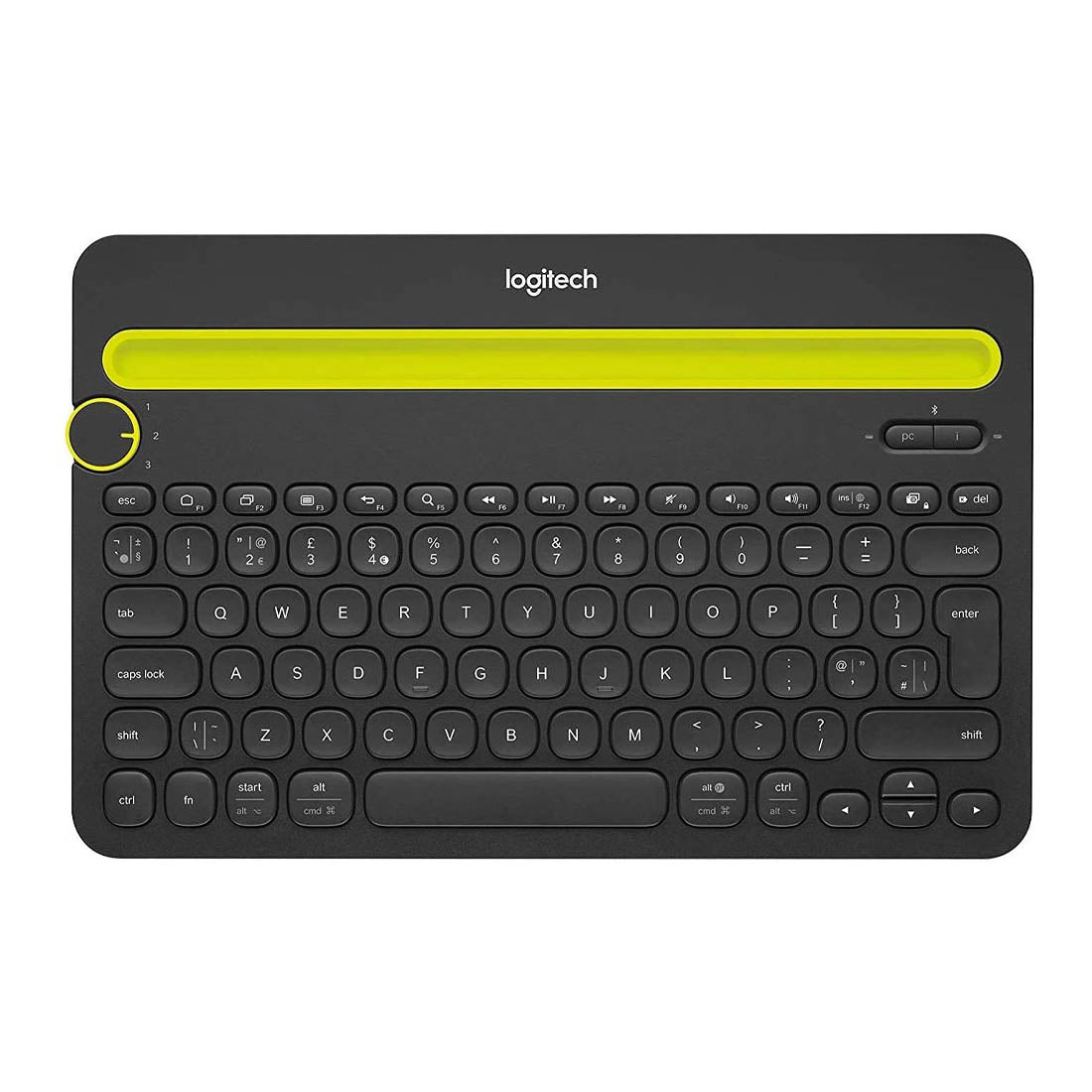 Logitech K480 Wireless Multi-Device Keyboard Black with Bluetooth Connectivity Up to 10m Range