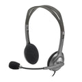 Logitech H110 3.5mm Wired Dual Plug Computer Stereo Headset with Mic - Black