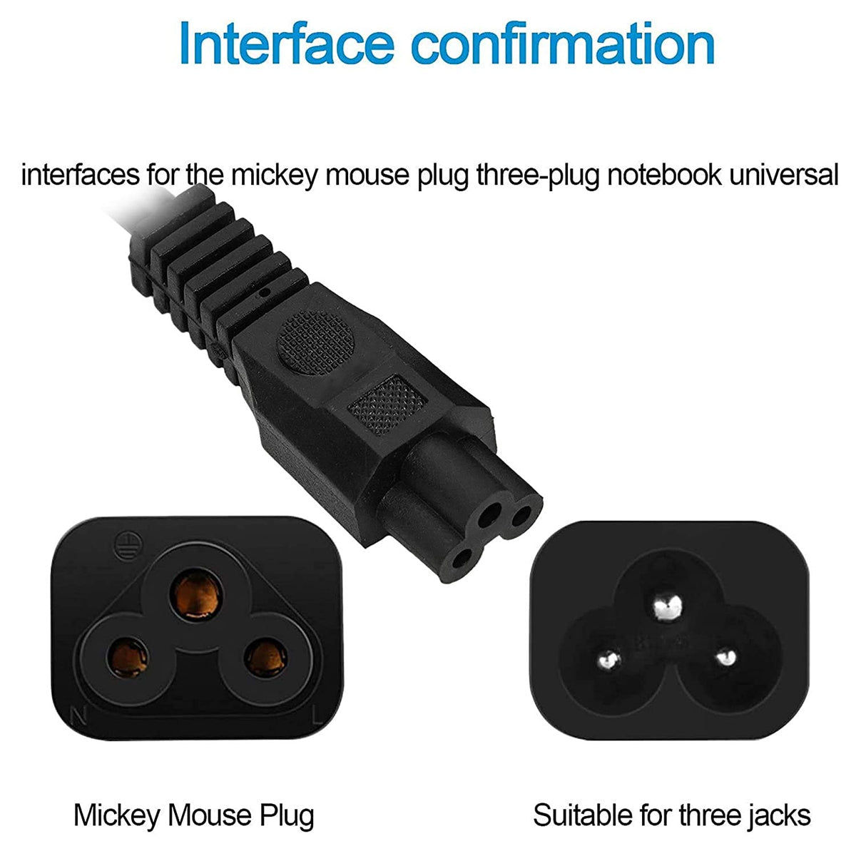 Dell K257C Original Laptop Power Cable Cord with 3-Pin Design and Universal Compatibility