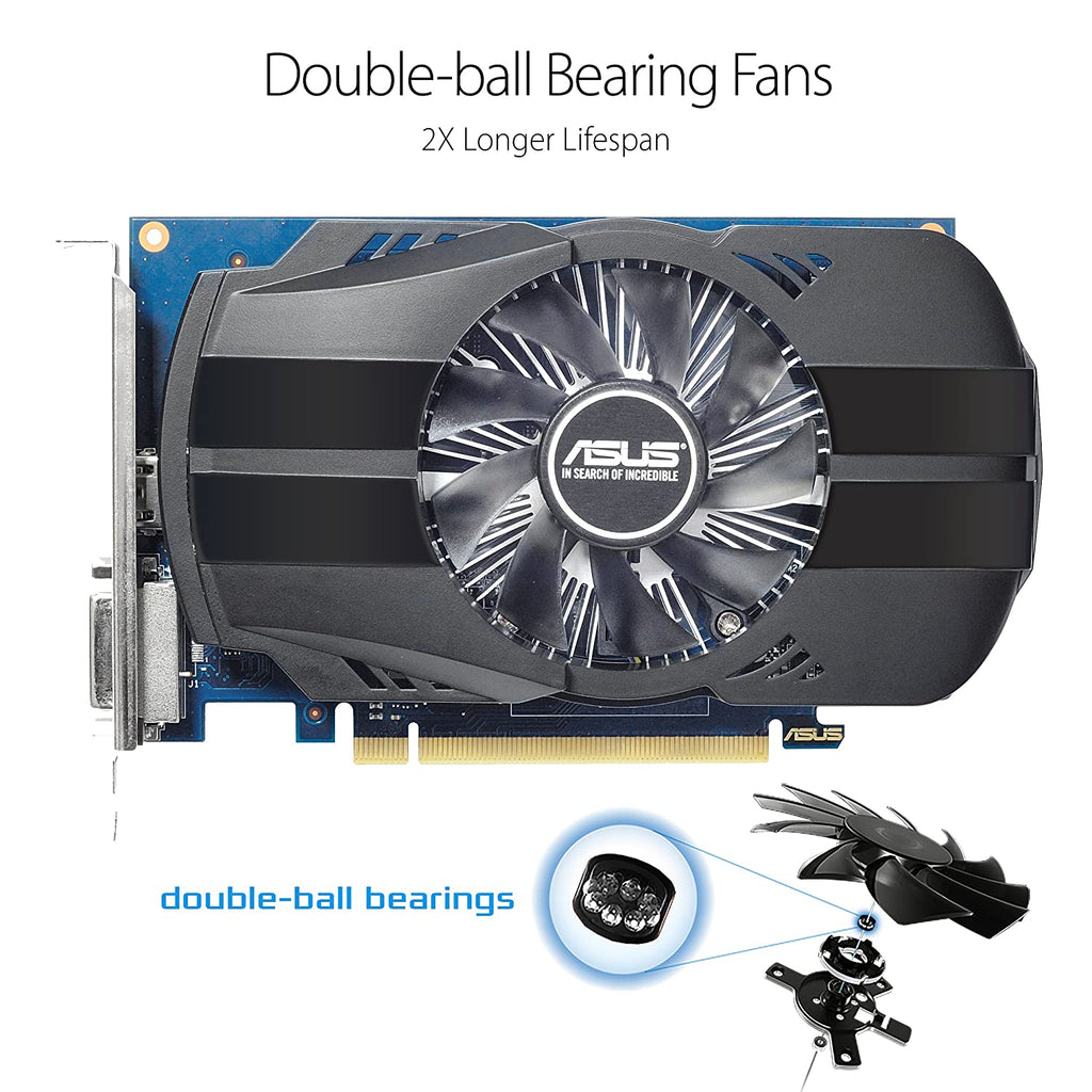 ASUS Phoenix GeForce GT1030 2GB GDDR5 64-Bit OC Edition Graphics Card with IP5X Dust Resistance