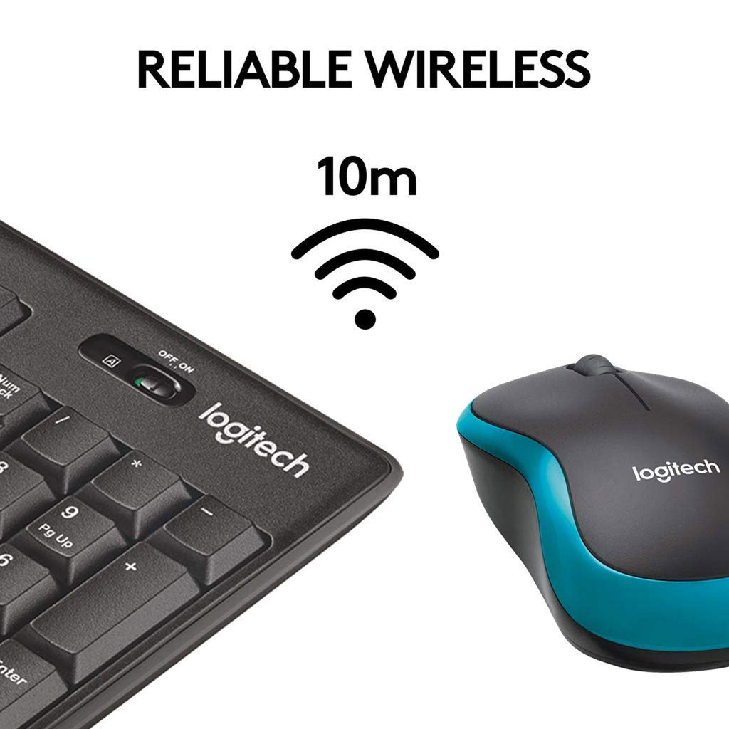 Logitech MK275 2.4 GHz Full-Size Wireless Keyboard and Mouse Combo