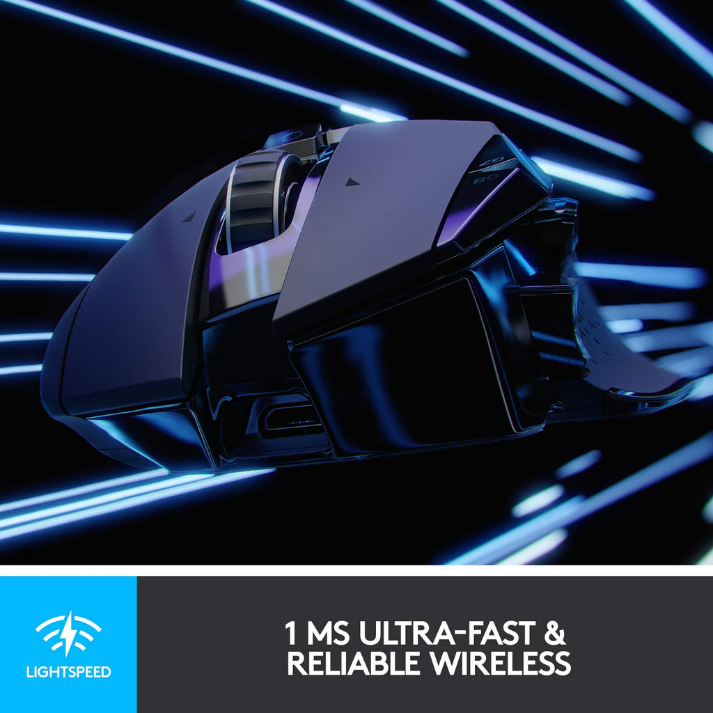 Logitech G502 Lightspeed Rechargeable Wireless 25K Sensor Gaming Mouse with Adjustable DPI Up to 25600 and 11 Programmable Buttons