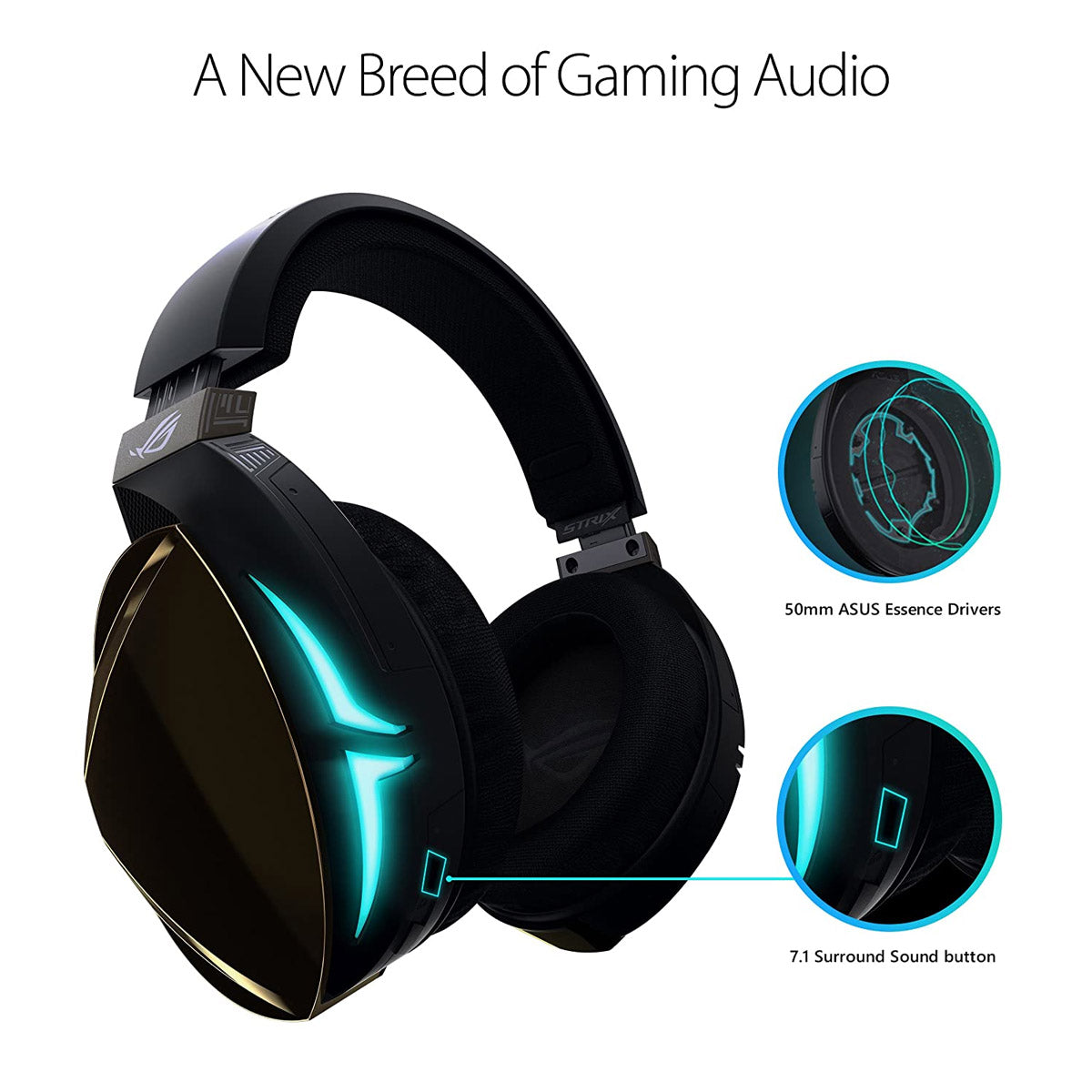 ASUS ROG STRIX Fusion 500 USB Wired RGB Gaming Headset with Virtual 7.1 Surround Sound and Boom Microphone