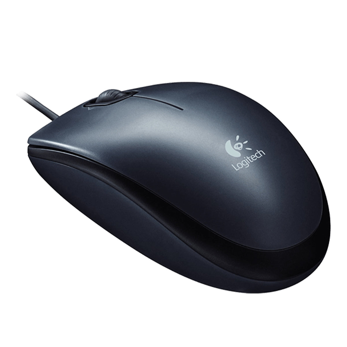 Logitech M90 1000 DPI Optical Wired Mouse with Ambidextrous Design - Black