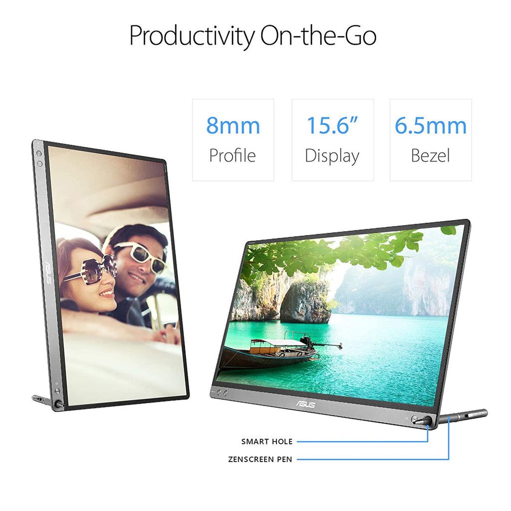 ASUS ZenScreen GO MB16AP 15.6-inch Full HD IPS USB-C Portable Monitor with ZenScreen Pen