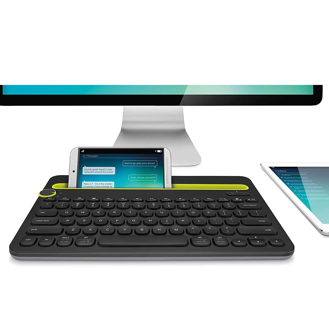 Logitech K480 Wireless Multi-Device Keyboard Black with Bluetooth Connectivity Up to 10m Range