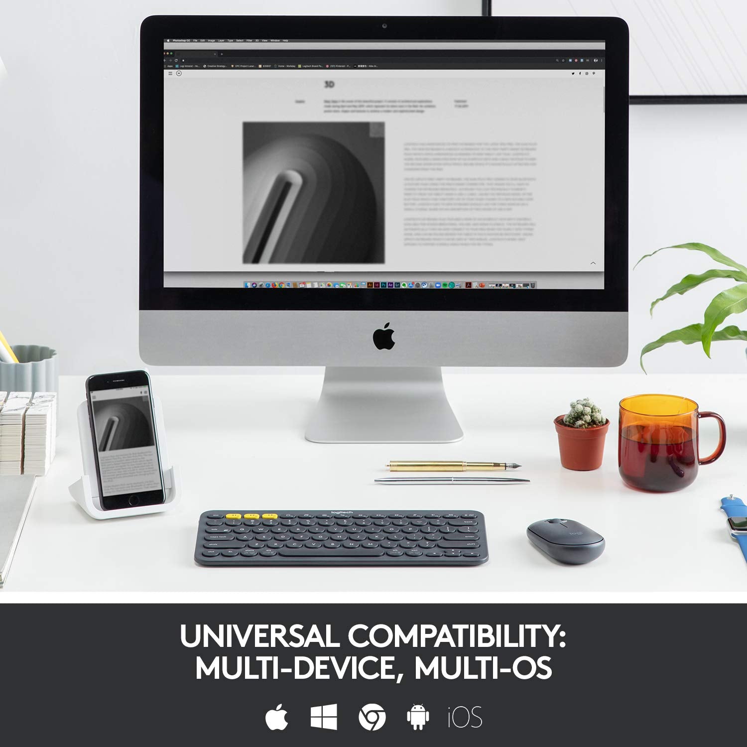 Logitech K380 Bluetooth Wireless Multi-Device Black Keyboard with Up to 3 Devices Connectivity and 2 Year Battery Life