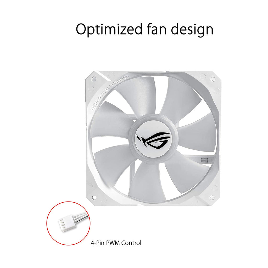 ASUS ROG STRIX LC 360 White Edition AIO 360mm Liquid Cooler with Triple 120mm PWM Fans