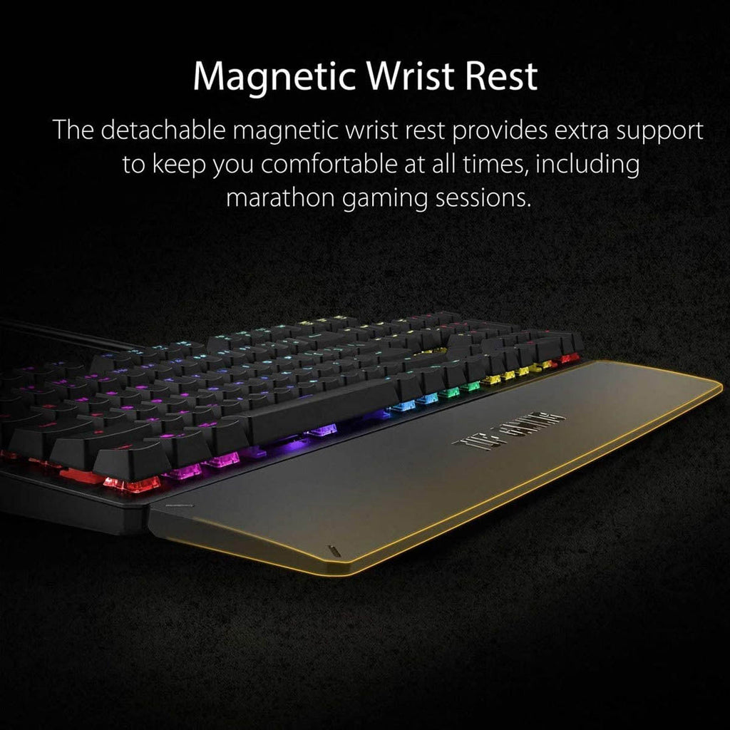 ASUS TUF GAMING K3 RGB Mechanical Keyboard with Detachable Wrist Rest and On-Board Memory