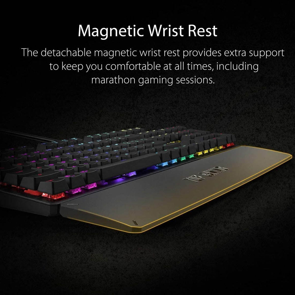 ASUS TUF GAMING K3 RGB Mechanical Keyboard with Detachable Wrist Rest and On-Board Memory