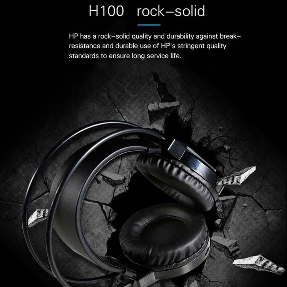 HP H100 Gaming Wired Over-Ear Headset with 50mm Driver and Microphone