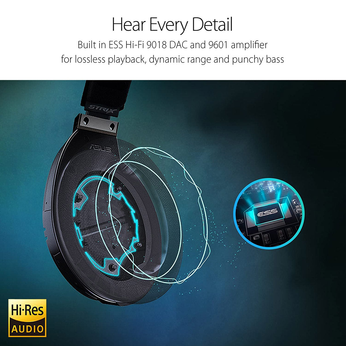 ASUS ROG STRIX Fusion 500 USB Wired RGB Gaming Headset with Virtual 7.1 Surround Sound and Boom Microphone