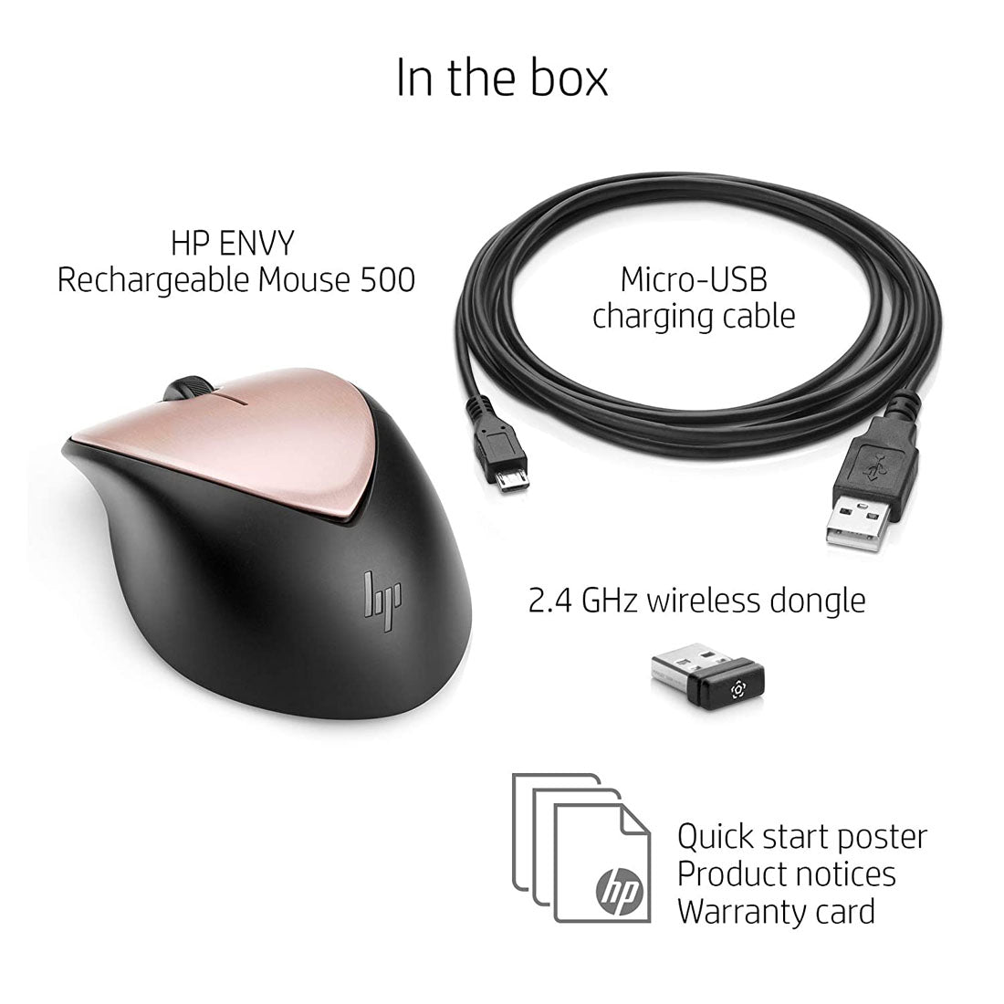 HP Envy 500 Rechargeable Wireless Mouse with Power Backup up to 11 Weeks