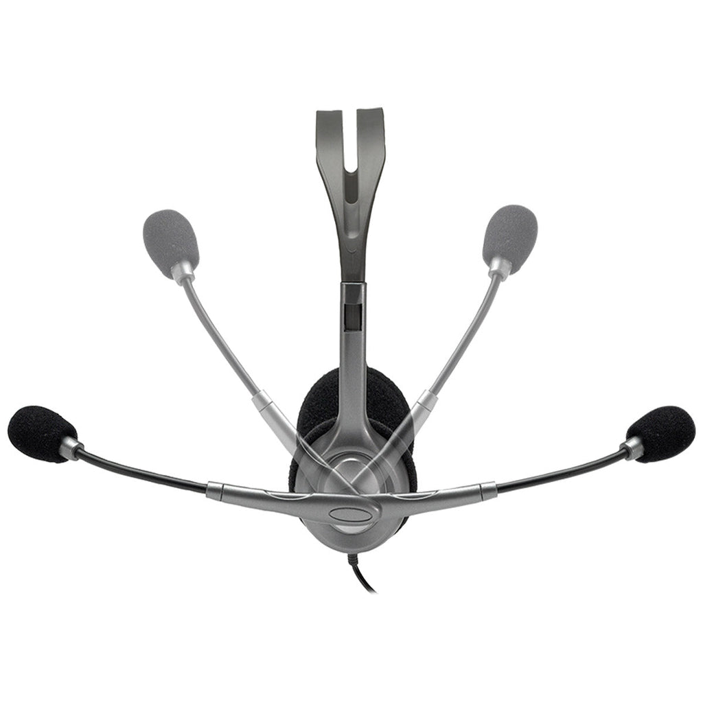 Logitech H110 3.5mm Wired Dual Plug Computer Stereo Headset with Mic - Black