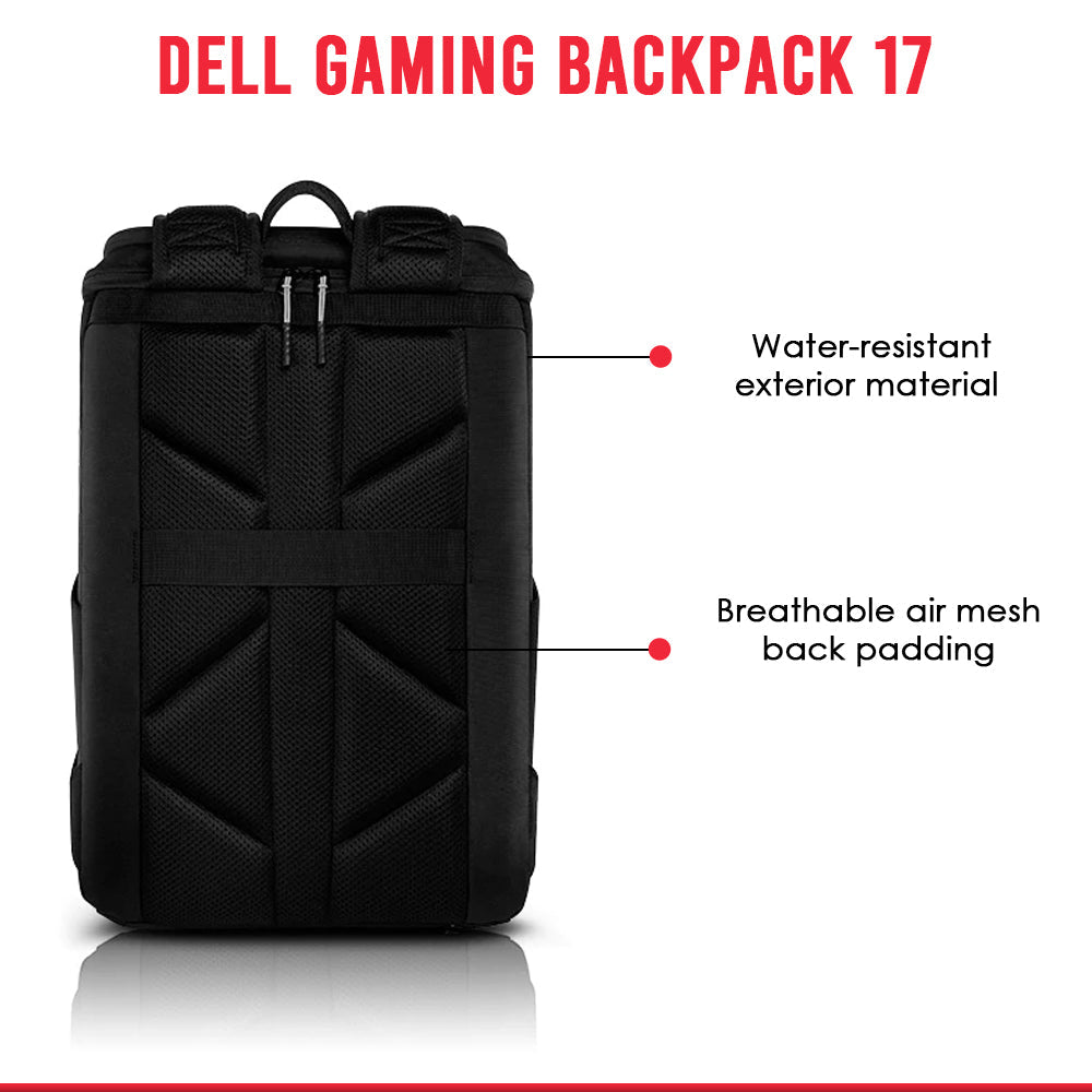 Dell GM1720PM Gaming Lite 17" Laptop Backpack with Water Resistant Exterior and Reflective Front