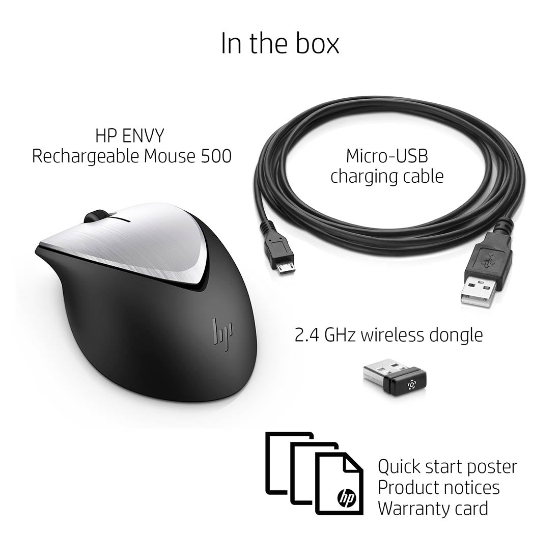 HP Envy 500 Rechargeable Wireless Mouse with Power Backup up to 11 Weeks