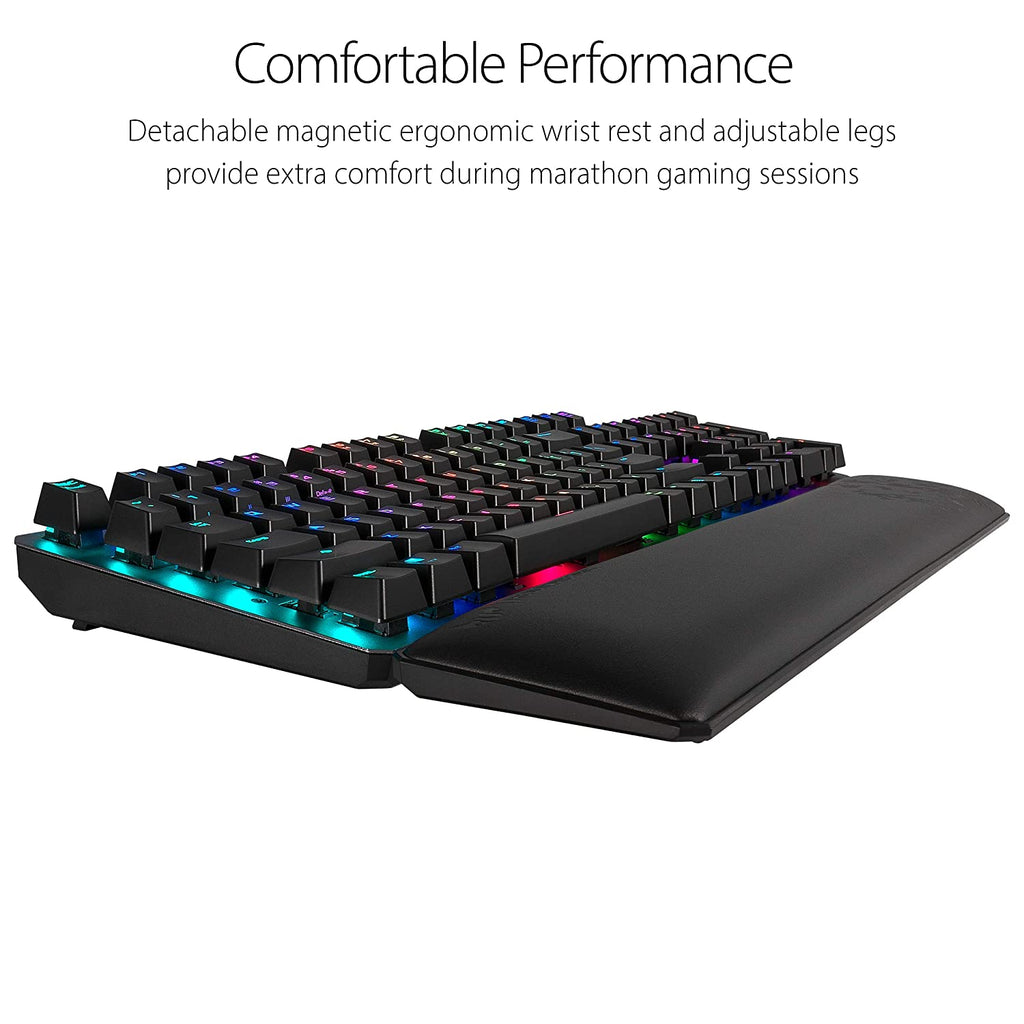 ASUS TUF Gaming K7 Optical-Mechanical RGB Keyboard with IP56 Water and Dust Resistance