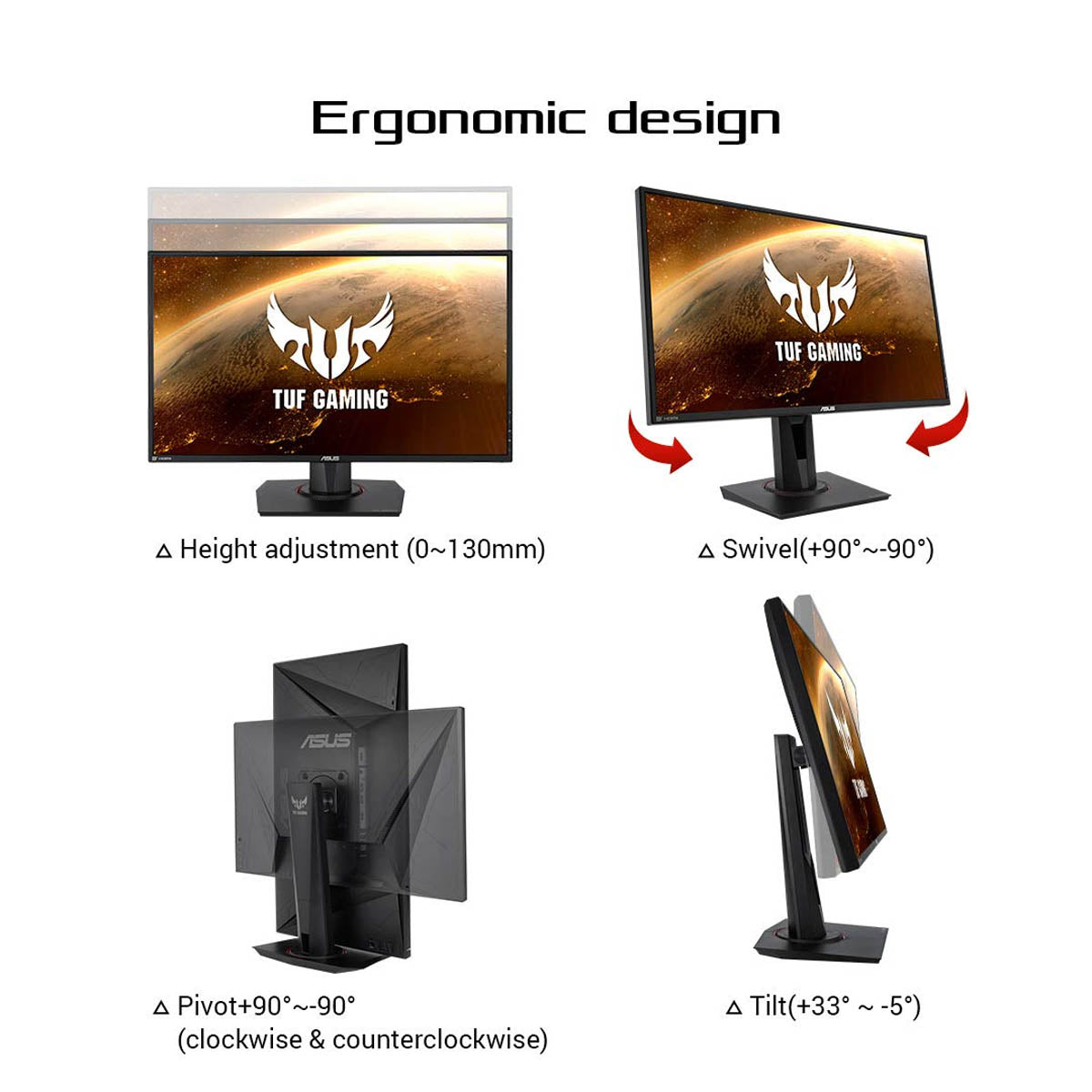 ASUS TUF VG279QM 27 Inch Full HD Gaming Monitor with Nvidia G-SYNC and 2W Dual Stereo Speakers