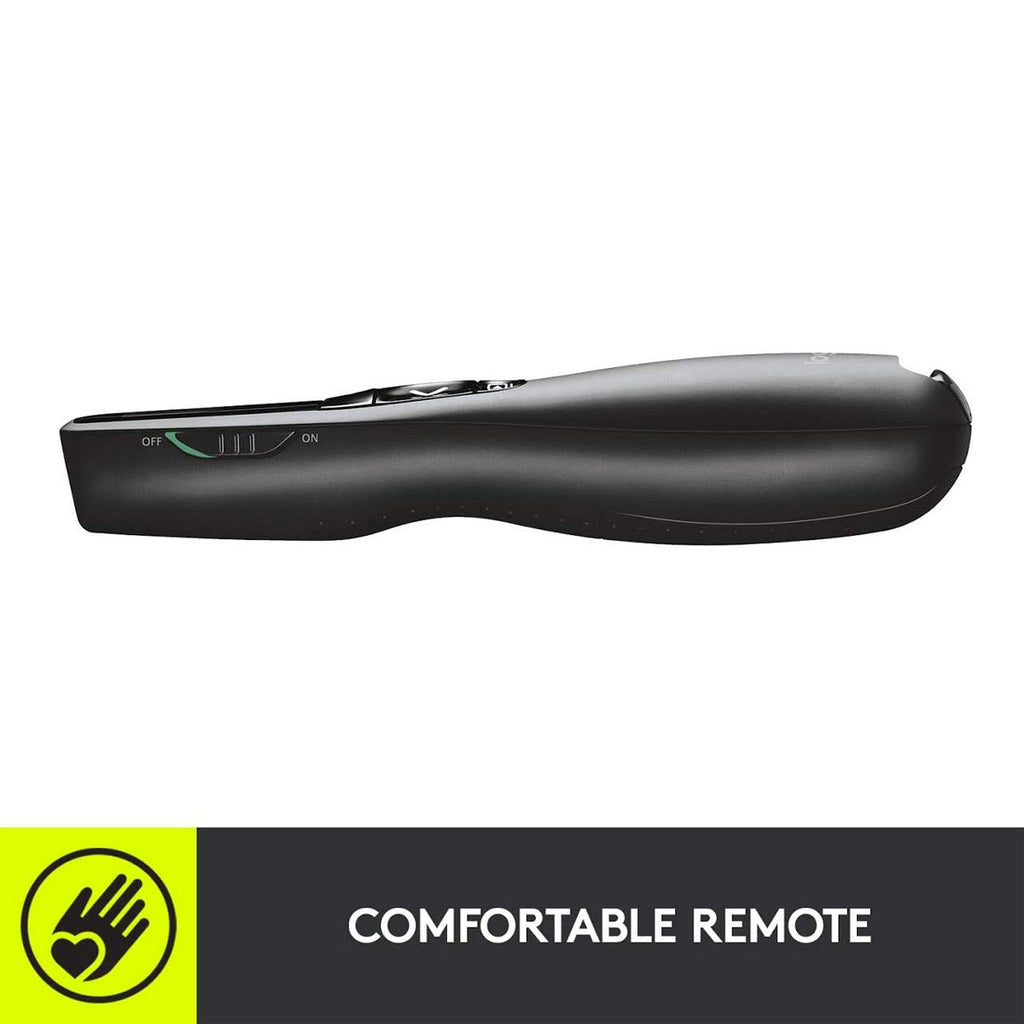 Logitech Wireless Presenter R800 with Battery Indicator Green Laser Pointer and LCD Display