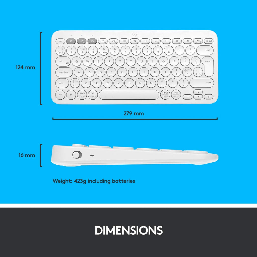 Logitech K380 Bluetooth Wireless Multi-Device Black Keyboard with Up to 3 Devices Connectivity and 2 Year Battery Life