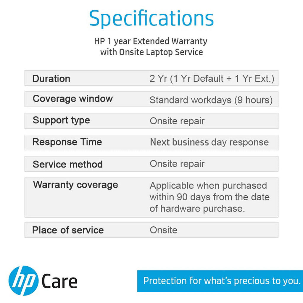 HP Care Pack 1 Year Additional Warranty for Spectre Folio Laptops - NOT A LAPTOP