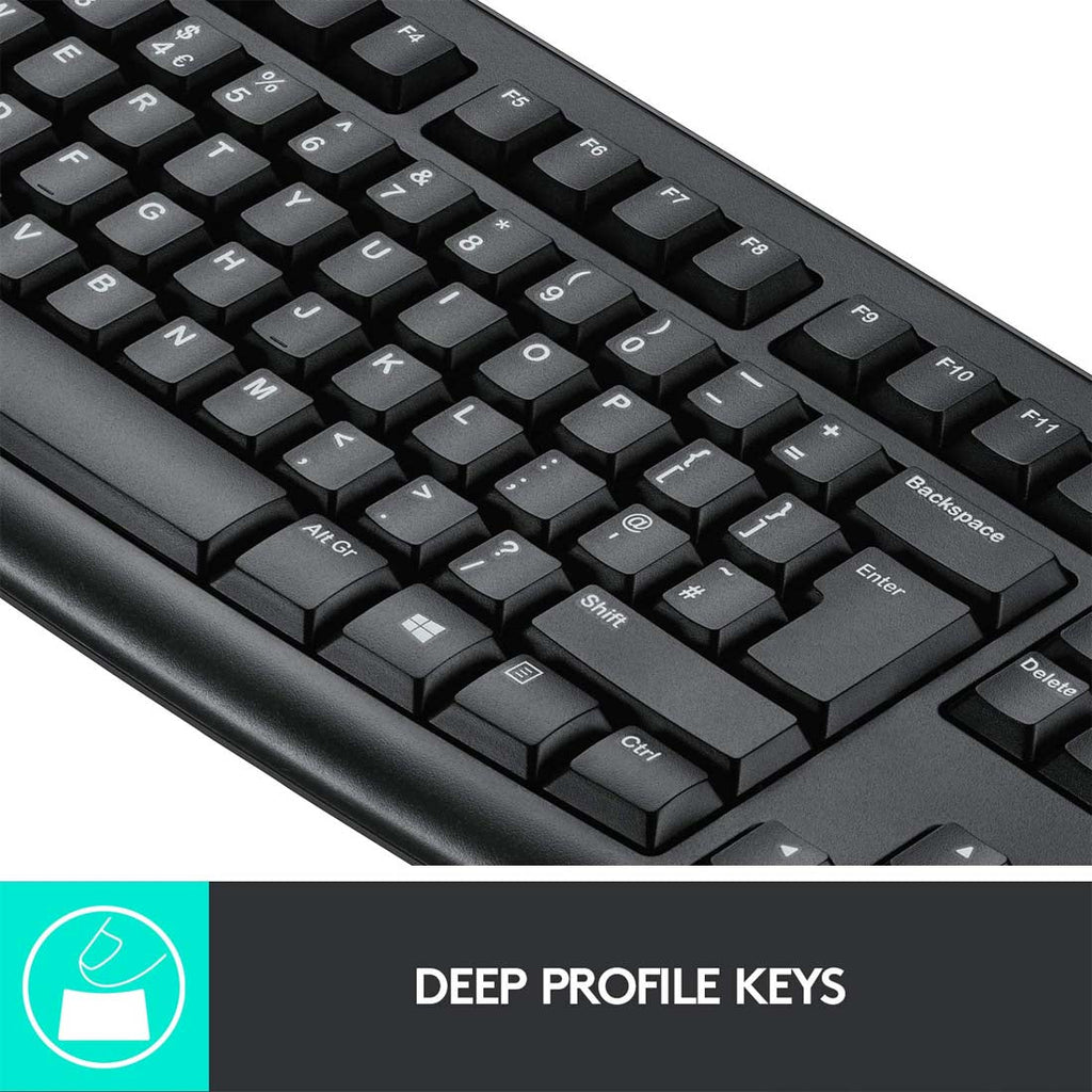 Logitech MK270r Wireless Keyboard and Mouse Combo with Spill Resistant Design and 2.4GHz Connectivity