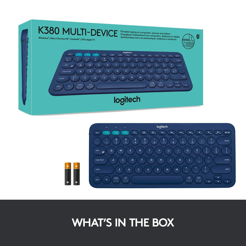 Logitech K380 Bluetooth Wireless Multi-Device Black Keyboard with Up to 3 Devices Connectivity and 2 Year Battery Life