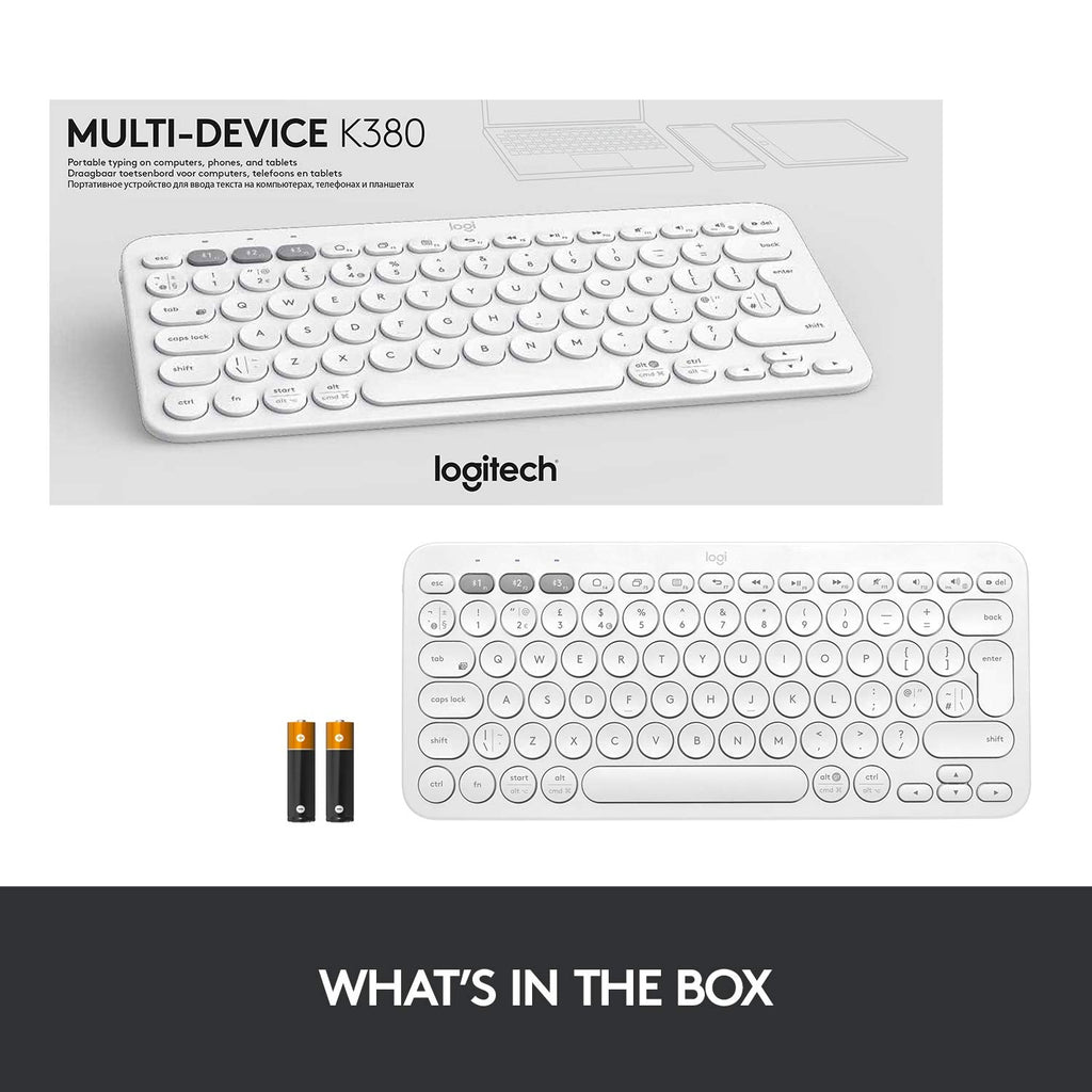 Logitech K380 Bluetooth Wireless Multi-Device Black Keyboard with Up to 3 Devices Connectivity and 2 Year Battery Life