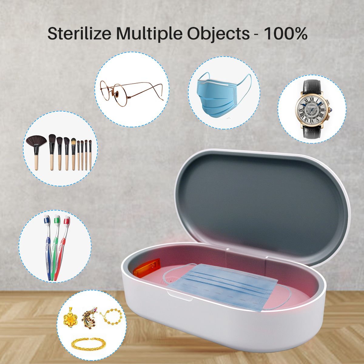 Portronics PuriFi 102  Multifunctional UV Steriliser Box with Wireless Charger and Magnetic Switch