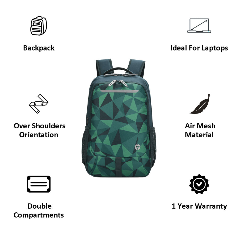 HP 1B3M5AA 15.6-inch Lightweight 200GRN Laptop Backpack with Back Trolly Sleeve