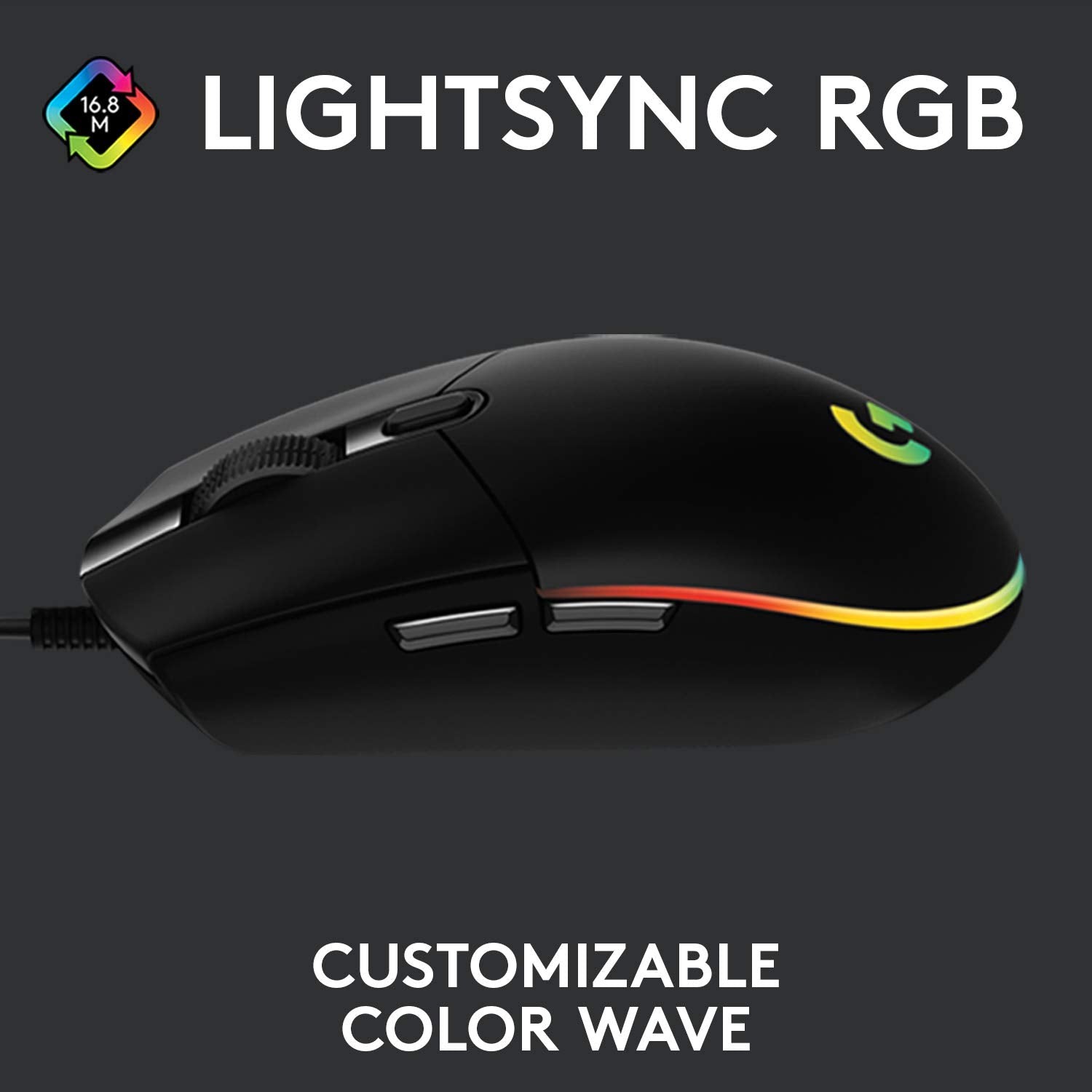 Logitech G102 Lightsync RGB Wired Optical Gaming Mouse - Black