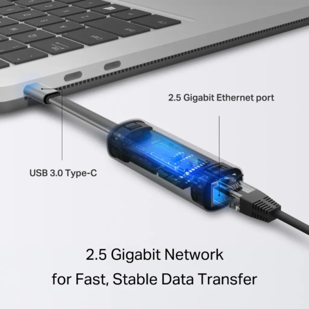 TP-Link UE302C USB Type-C to 2.5Gbps Gigabit Ethernet Network Adapter-tpstech.in