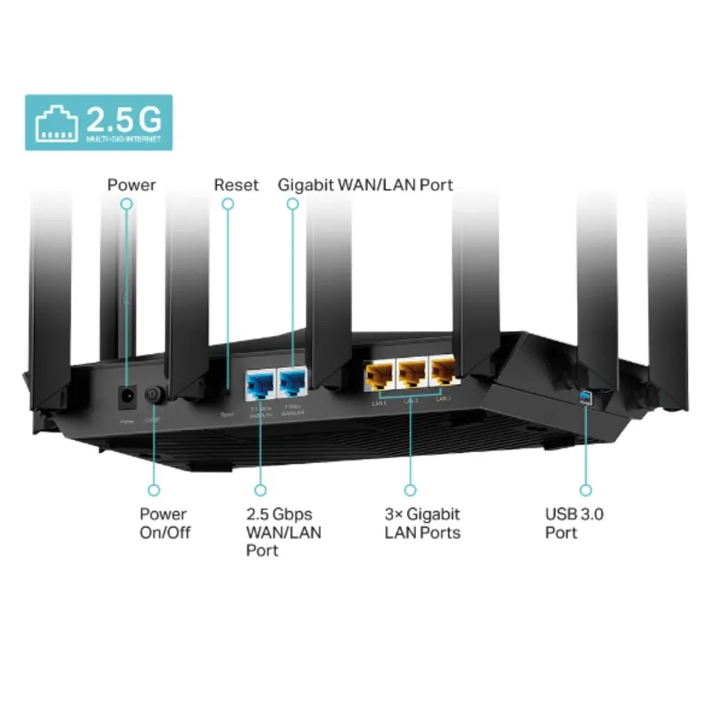 TP-Link Archer AX80 AX6000 Dual-Band Wi-Fi 6 Router 2.5G Multi-Gig Port 8-Stream-tpstech.in