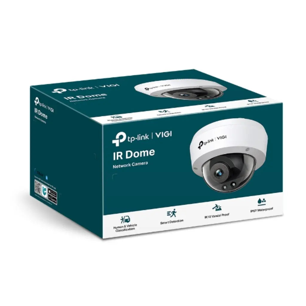 TP-Link VIGI C240I 4MP 4MM IR Dome Network Camera PoE & 12V DC IP67-tpstech.in