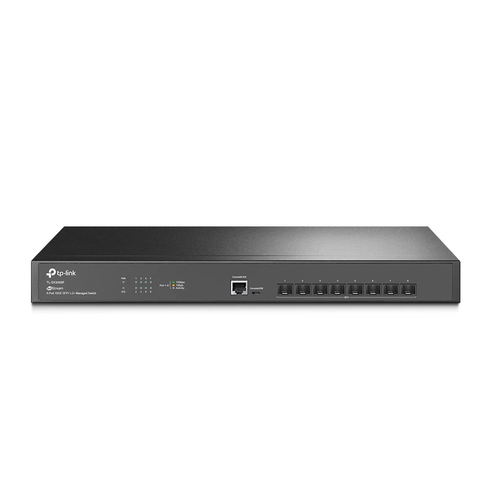 TP-Link Omada TL-SX3008F 8-Port 10GE SFP+ L2+ Enterprise Level Smart Managed Switch