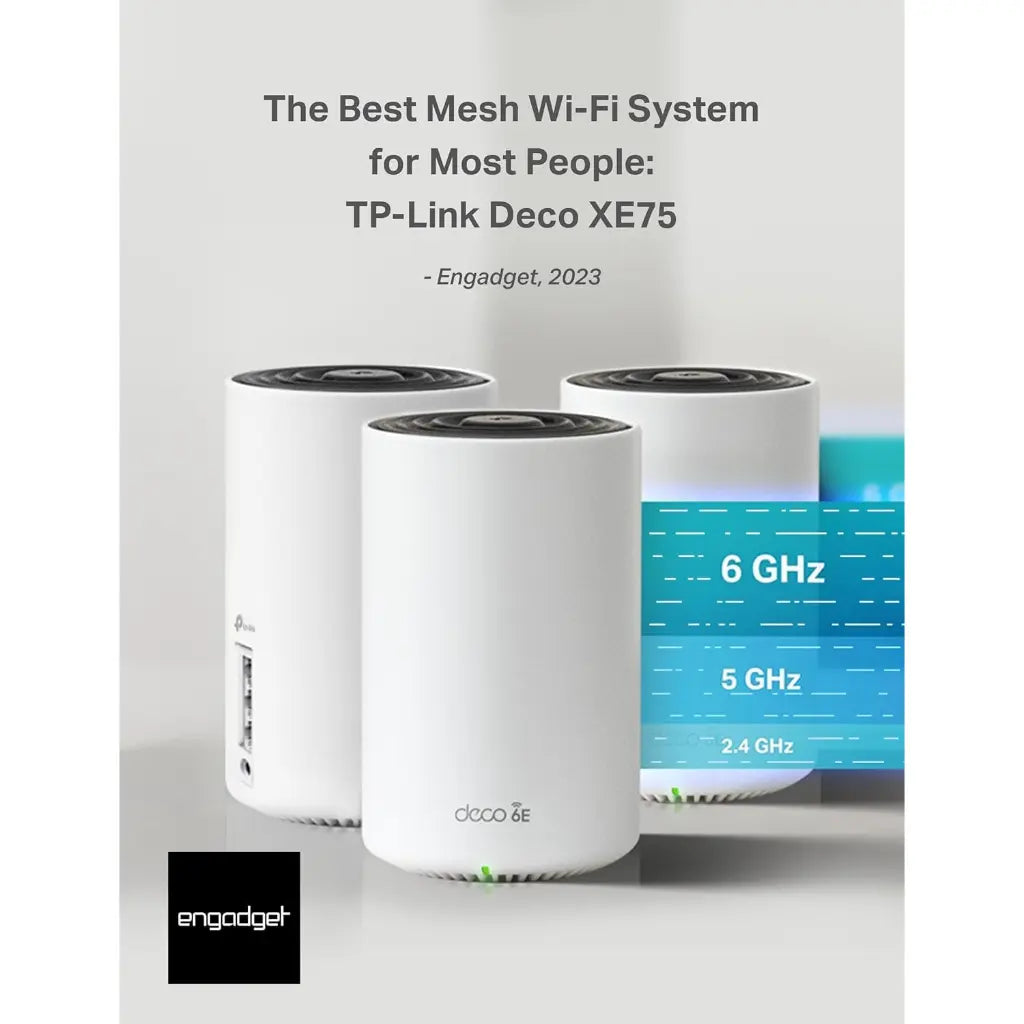 TP-Link AXE5400 Deco XE75 Tri-Band AI-Driven Mesh Wi-Fi 6E System - 3 Pack-tpstech.in