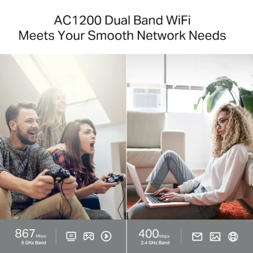 TP-Link Archer C64 AC1200 Dual Band MU-MIMO Gigabit WiFi Router-tpstech.in
