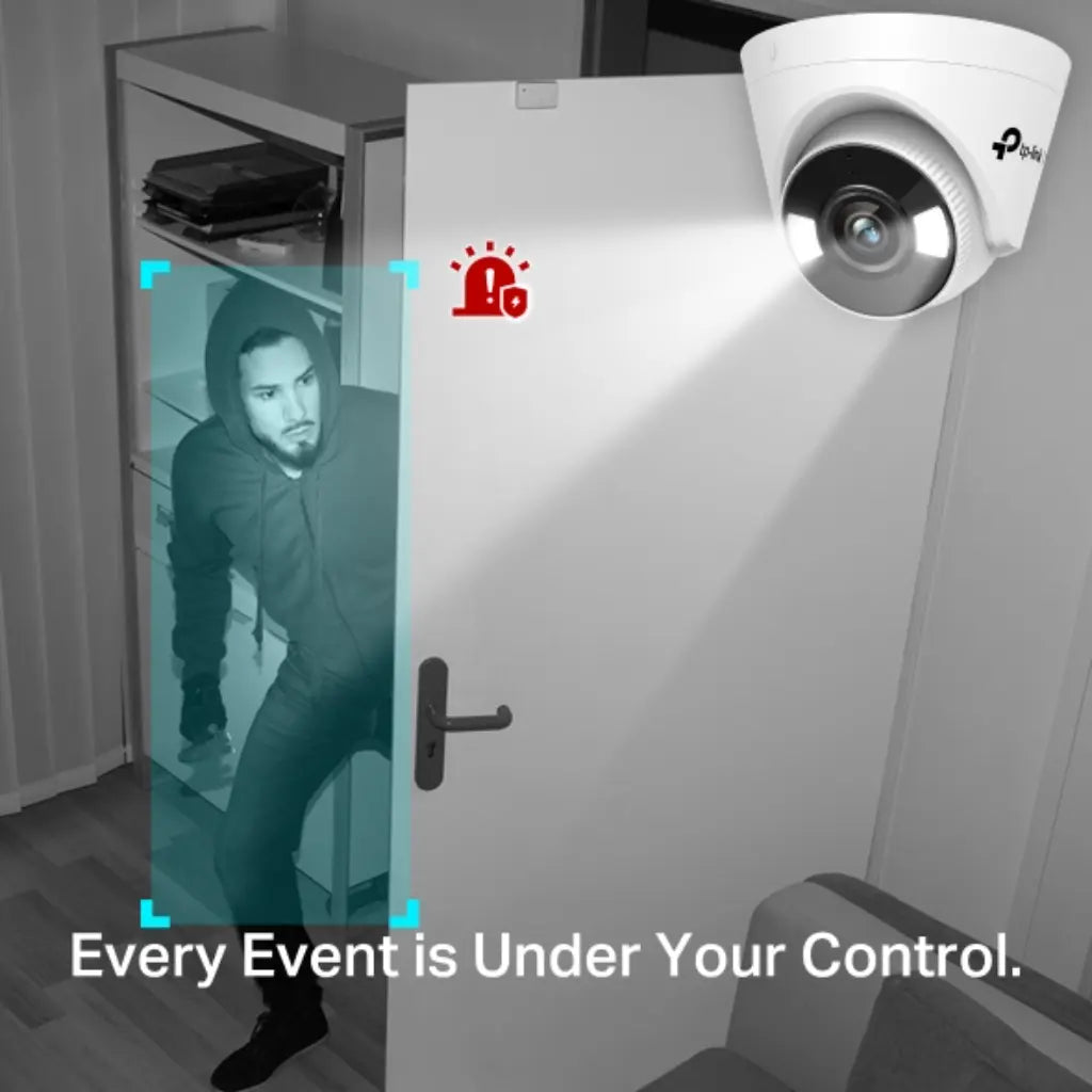 VIGI C440-W 4MP Full-Color Wi-Fi Turret Network Camera with Smart Detection and 24h Color Monitoring-tpstech.in