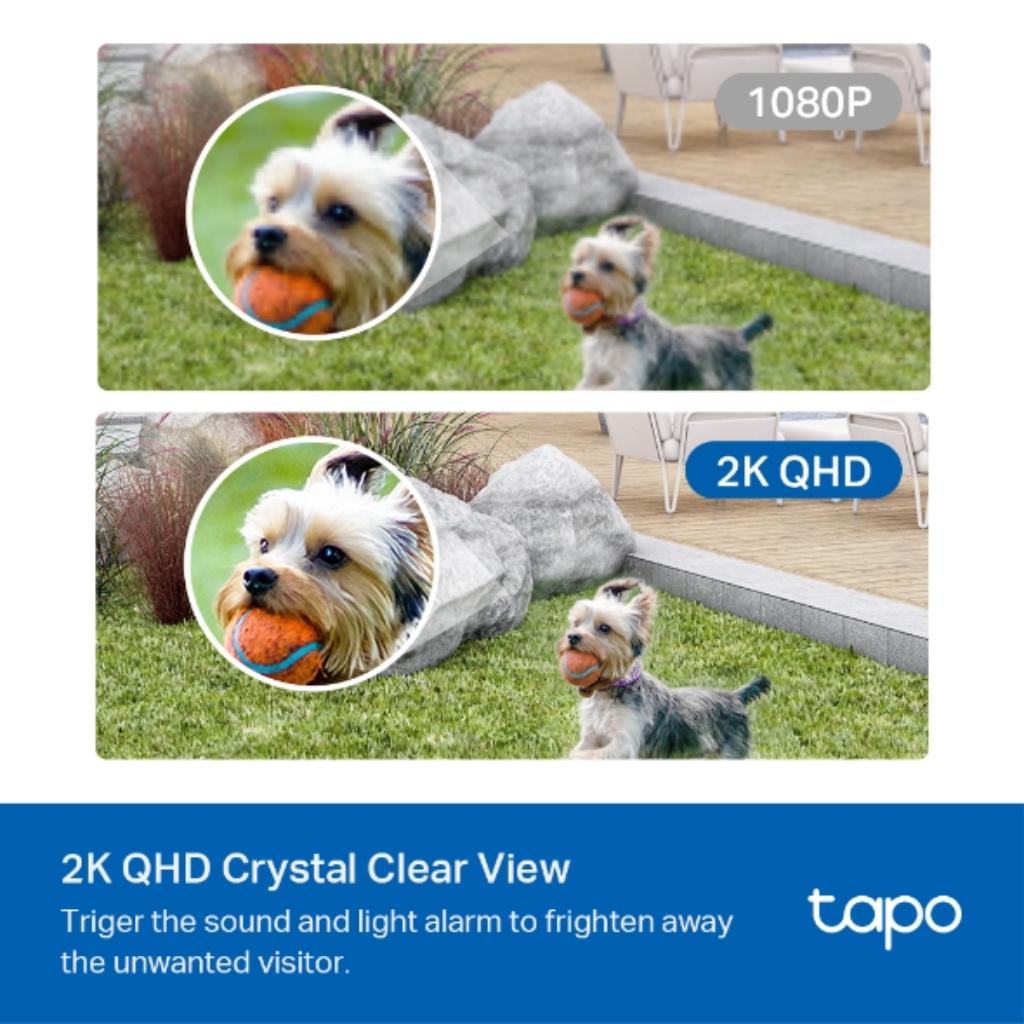 TP-Link Tapo C420-S1 Smart 2K QHD Wire Free Wi-Fi Security Camera IP65 Night Vision