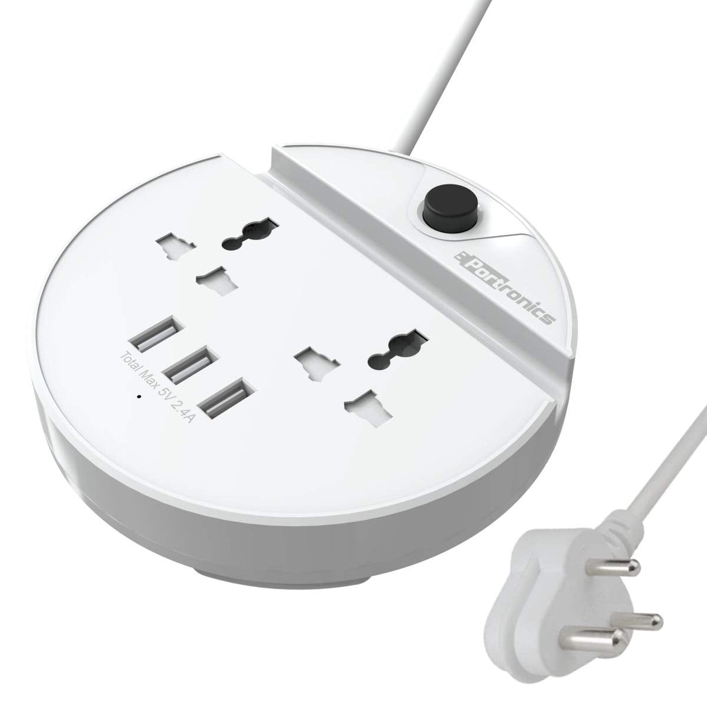 Portronics Power BUN  Phone Docking Station  with 2 AC Outlets and 3 USB Charging Ports
