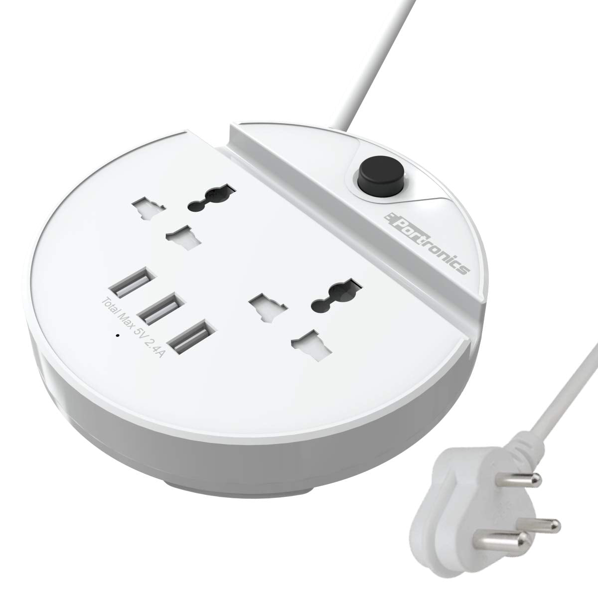 [RePacked] Portronics Power BUN  Phone Docking Station  with 2 AC Outlets and 3 USB Charging Ports