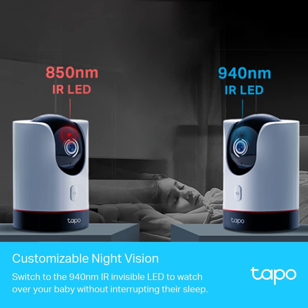 TP-Link Tapo C225 4MP 2K QHD 1440p Pan/Tilt AI Home Security Wi-Fi Camera - White