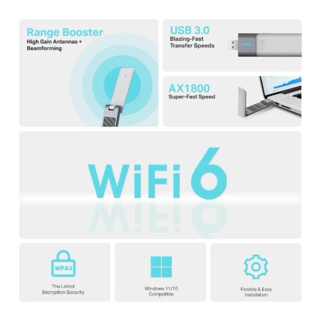 TP-Link Archer TX20UH AX1800 High-Gain Wi-Fi 6 USB Adapter with Dual-Band-tpstech.in