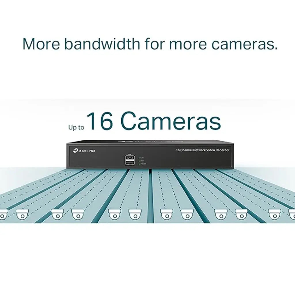 TP-Link VIGI NVR1016H 16-Channel Network Video Recorder H.265+ ONVIF Support