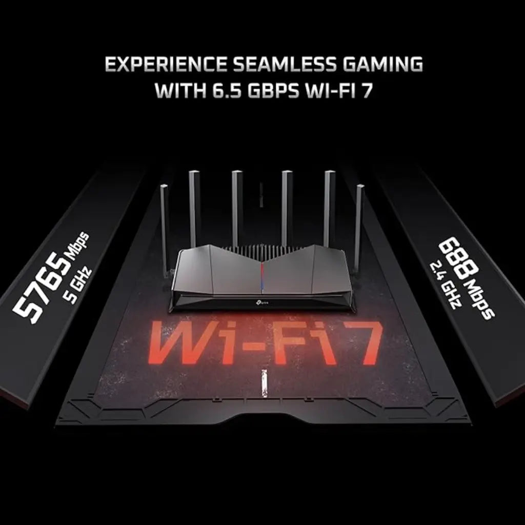 TP-Link Archer GE400 BE6500 Dual Band WiFi 7 Gaming Router with 6 Antennas