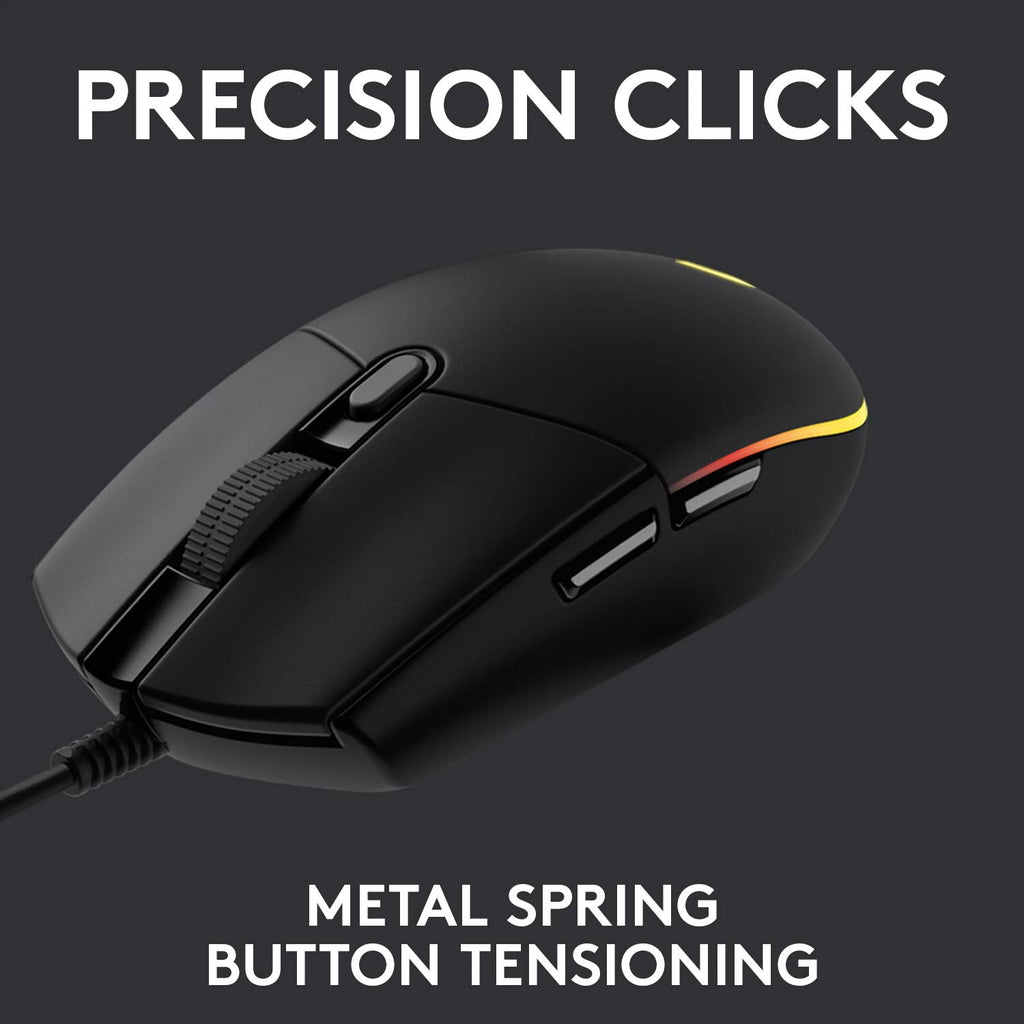Logitech G102 Lightsync RGB Wired Optical Gaming Mouse - Black