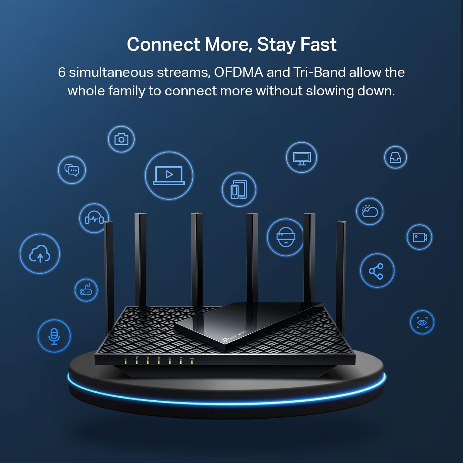 TP-Link AXE5400 Archer AXE75 Tri-Band Gigabit OneMesh Wi-Fi 6E Router