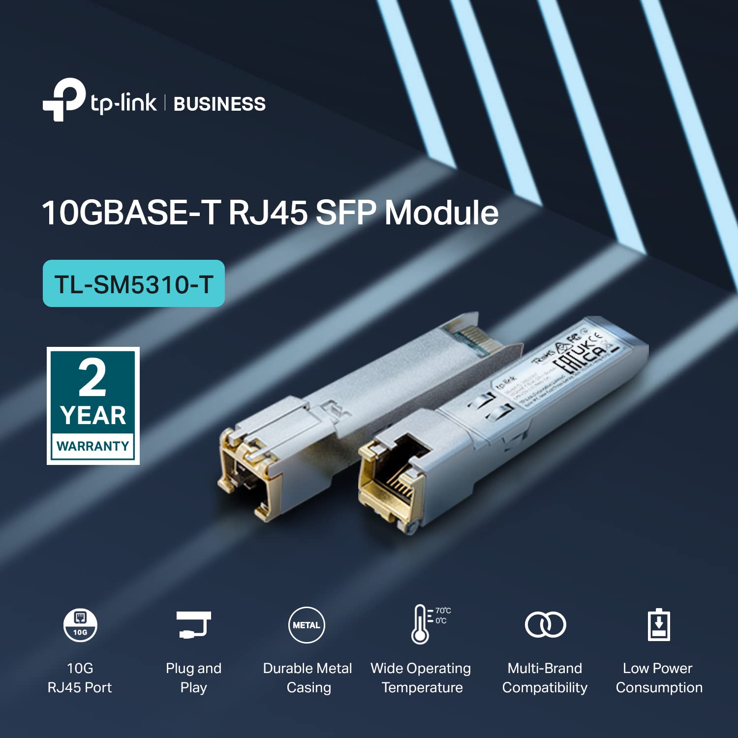 TP-Link Omada TL-SM5310-T 10G BASE-T SFP+ to RJ45 Adapter Module
